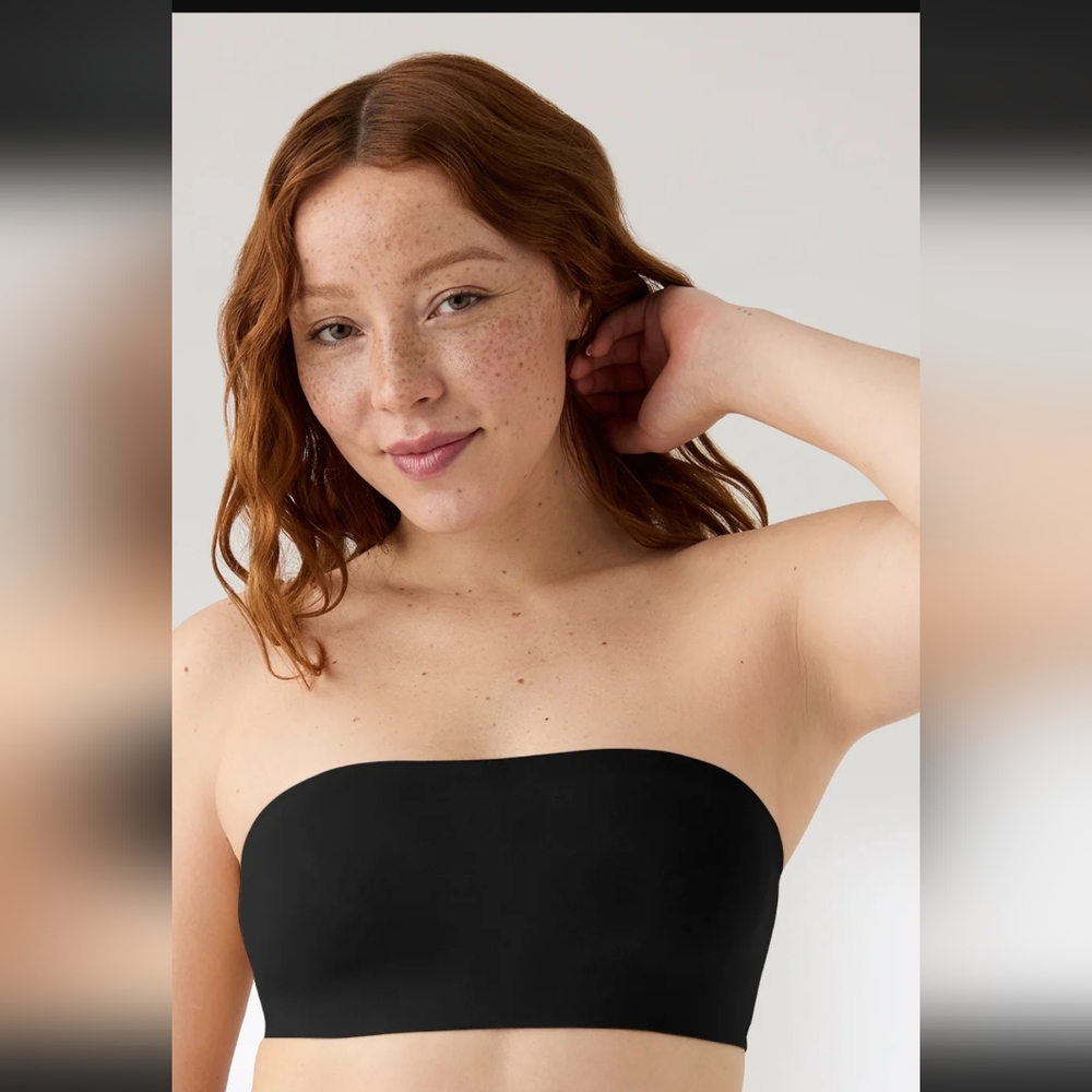 TRUE BODY WIREFREE CONVERTIBLE BANDEAU BRA IN BLACK /SIZE:SMALL